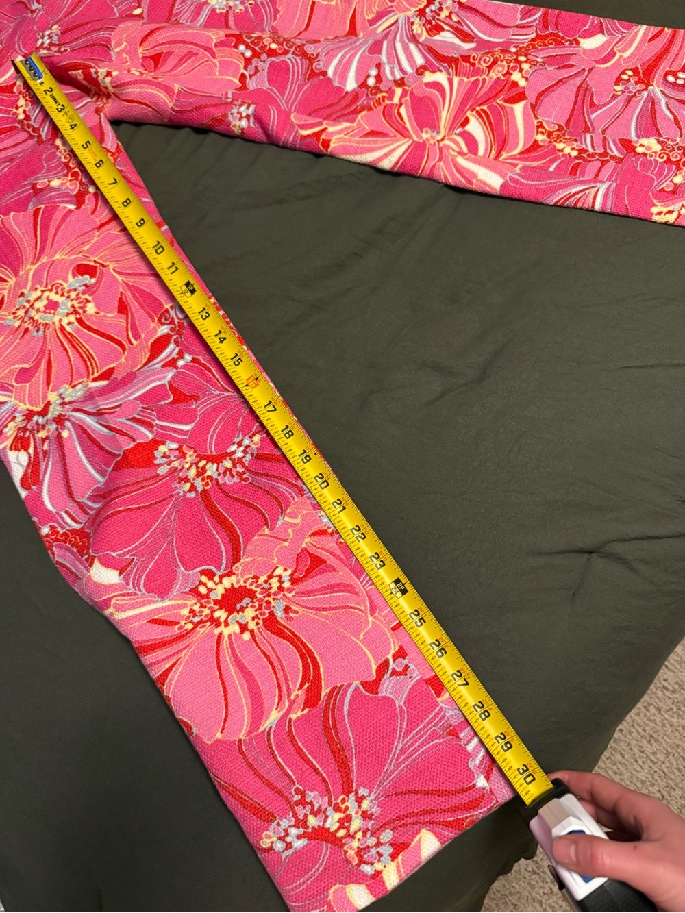 Dolce & Gabbana Pink Floral Wide-Leg Cotton/Flax Pants - Picture 7 of 9